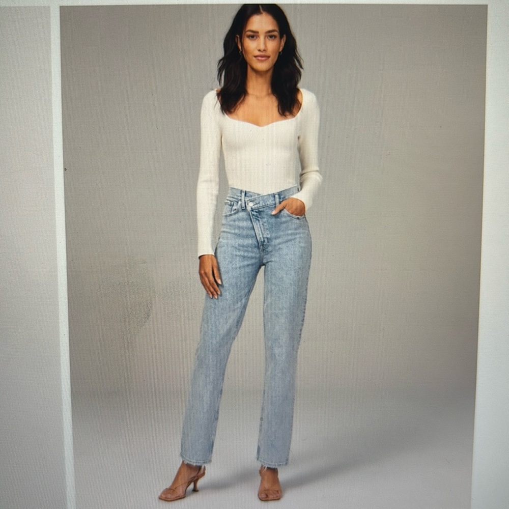 Abercrombie & Fitch Light Blue Straight Leg Jeans